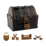 Maxbell Pirate Treasure Chest Decor Decorative Jewelry Box for Play Outdoor Birthday Copper