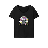 Maxbell Maxbell Womens T Shirt Summer Simple Classic Crew Neck Shirt for Travel Trip Holiday XXL Black