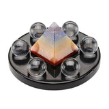 Maxbell 3D Crystal Qixing Array Ornament Cut Glass Miniature Desktop Decor Golden