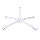 Maxbell Patio Umbrella Stand Sturdy Sun Shade Umbrella Stand for Terrace Deck Garden White No Water Bag