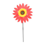 Maxbell Camping Sun Flower Windmill Spinner Garden Park Decoration Ornament Red