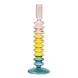 Glass Candle Holder Retro Candlesticks for Holiday Wedding Decoration style D