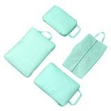 Maxbell 4 Pieces Packing Cubes Suitcase Pouch for Family Breaks Business Trips Beach Blue