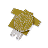 Maxbell Funny Golf Suit Pattern Alloy Golf Magnetic Ball Marker with Hat Clip Yellow - Aladdin Shoppers