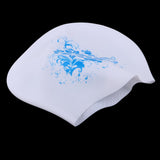 Maxbell Maxbell Elastic Silicone Swim Cap Swimming Pool Hat for Women Girls Men White