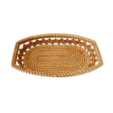 Maxbell Rattan Fruit Basket Sturdy Serving Tray for Entryway Table Tabletop Bathroom