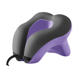 Maxbell Head Support Neck Pillow Ergonomic U Shape Pillow for Airplane Home Car violet