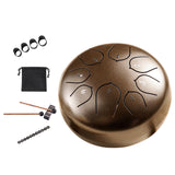 Maxbell Steel Drum Music Educational 6 inch 8 Tones for Activities Concert Preschool Bronze