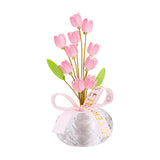 Maxbell Car Dashboard Flower Decor Figurine for Women Girl SUV Sedan Truck Home Pink