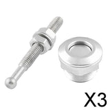 Maxbell 3x22mm Push Button Quick Release Bonnet Hood Pins Lock Latch Universal Sliver