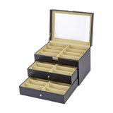 Maxbell Sunglasses Organizer Portable Eyewear Display Case for Dresser Showcase Desk Black