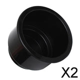 Maxbell 2xBlack Side Hole Recessed Cup Drink Holder for Marine Boat Car RV