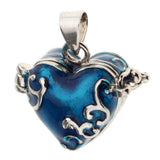Maxbell 2 Pieces Blue Red Enamel Love Heart Cremation Keepsake Urn Memorial Pendant
