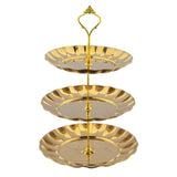 Maxbell Cake Stand Fruit Plates Cupcake Party Wedding Decorating 3 Tier Golden