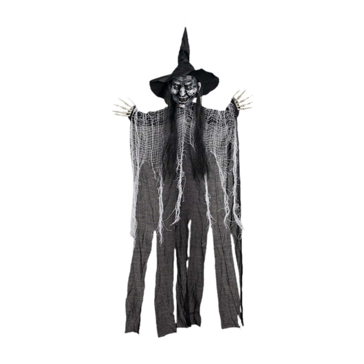 Maxbell Hanging Witch Ghost Halloween Decoration for Entry Gate Outdoor Indoor Trees Black