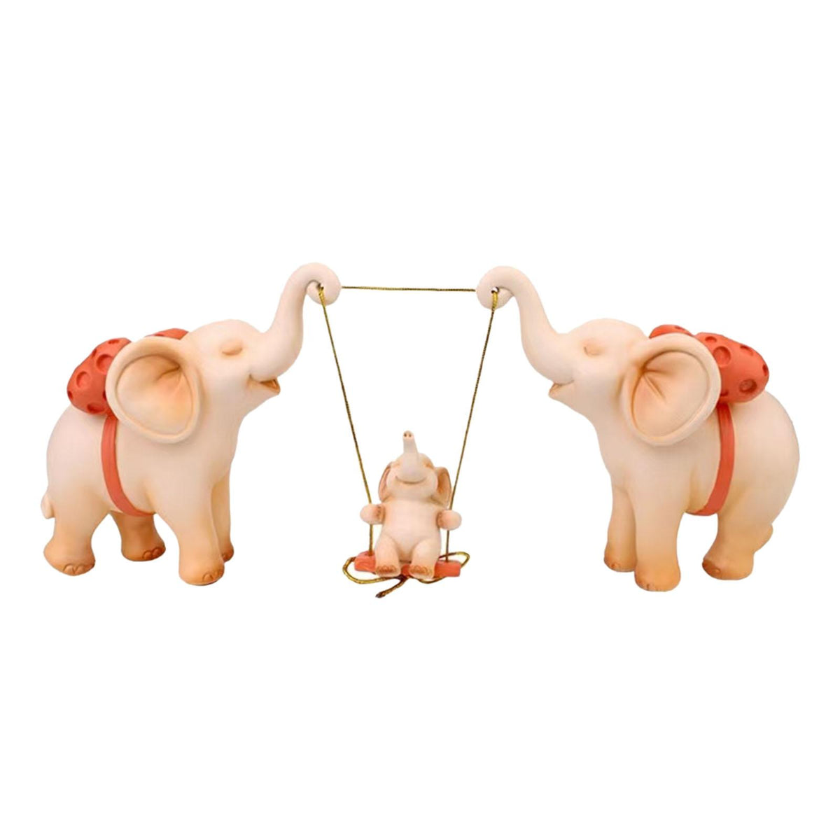 Maxbell Elephant Figurine Modern Cartoon Decorative Figurine for Shelf Desk Entrance Pink