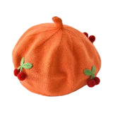 Maxbell Baby Beret Hat Casual Warm Beanie Cap for Winter Autumn Little Girls Outdoor Orange