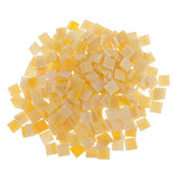 Maxbell 500Pieces Vitreous Glass Mosaic Tiles for Arts DIY Crafts Light Orange&Brown