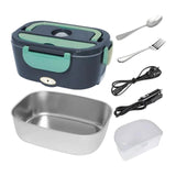 Maxbell Electric Lunch Box Versatile Portable Lunch Container for Outdoor Car Office Gray Green