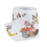 Maxbell 2 Pcs Santa Claus&Elk Paper Tissue Roll Merry Christmas Theme Bathroom Decor