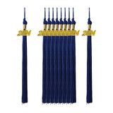 Maxbell 2x10x Graduation Cap Hat Tassel Academic Charm Supplies Ceremonies Accessories blue