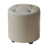 Maxbell Small Foot Stool Pouf Ottoman Step Stool Footrest for Bedroom Indoor Nursery Gray