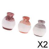 Maxbell 2x1/12 Scale Dollhouse Miniature Resin Vases 3 Pieces Random Color