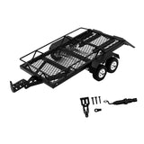 RC Trailer with Hook Hitch Upgrade Flatbed Rescue Trailer for Fcx24 AX24 Style B