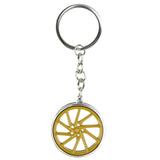 Maxbell Maxbell Fashion Creative Car Wheel Hub Rim Model Keychain Key Ring - Silver&Gold
