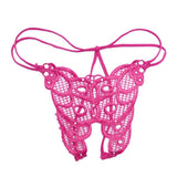 Maxbell Women Sexy Hollow Strap Briefs Underwear G-string T-back Thong Tangas Rose Red - Aladdin Shoppers