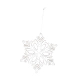 Christmas Decoration Charms Snowflake Hanging Ornament for Bedroom Home Wall Transparent