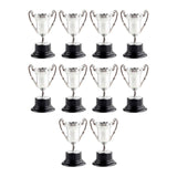 Maxbell 10Pcs Reward Prize Small Award Trophies for Competition Decorations Argent