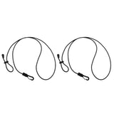 Maxbell 2 Pieces Safety Kayak Paddle Leash Fishing Rod Cord Black