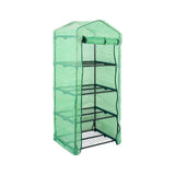 Maxbell 4 Tier Mini Greenhouse Rainproof Plant Cover for Courtyard Garden Any Season Green mesh cover