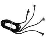 Maxbell 59" 3 in 1 Multi USB Charger Cable Adapter for iPhone Android Huawei Black