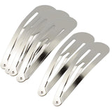 Maxbell 20pcs Sliver Metal Hairpins Hair Clips Snap Barrette Water Drop Design