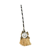 Maxbell Witch Broom with Light Spooky Halloween Decor for Club Carnivals Fancy Dress black white
