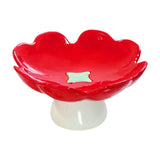 Maxbell Ceramics Pedestal Fruit Bowl Elegant Fruit Plate for Dessert Cookies Cupcake