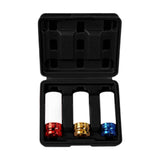 1/2-inch Thin Wall Impact Deep Lug Nut Socket Set Wheel Protector Color Coded Black Box