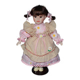 Maxbell Dress up Porcelain Doll Elegant Ceramic Doll for Desk Decoration Friend Gift Pink