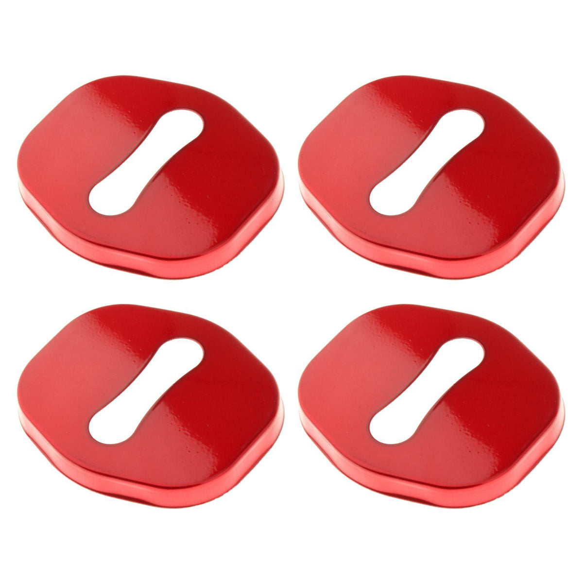 4Pcs Car Door Lock Striker Cover Decor Metal for Byd Yuan Plus Atto 3 Red