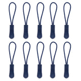 Maxbell 10Pcs Plastic Zipper Pull Cord Zip Puller Slider for Clothes Bags Dark Blue - Aladdin Shoppers