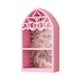 Maxbell Wood Perfume Holder Perfume Display Rack for Coffee Pod Stirrers Tea Packets Pink