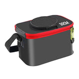 Maxbell Fishing Bucket Foldable Multifunction with Strap for Gardening Picnic Hiking Black 30cmx20cmx20cm