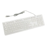Maxbell Wired Keyboard French Layout Mute French Keyboard for PC Computer Convenient White