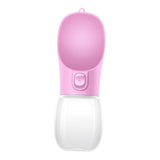 Maxbell Dog Water Bottle 350ml Dog and Cat Water Dispenser for Puppy Rabbits Camping pink