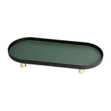 Maxbell Decorative Tray Vintage Metal Coffee Table Tray for Farmhouse Hotel Bathroom Green