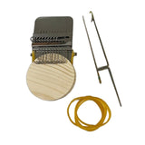 Maxbell Small Weaving Loom DIY Wooden Weaving Repair Tool for Clothes Adults Scarves 10 Hooks
