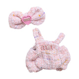 Maxbell 2Pcs Doll Clothes Set Soft for 5.91inch or 6.69inch Pendant Dolls  pink