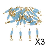 Maxbell 3x30pcs Quick Change Fishing Swivels Clips Pins Fast Link Line Connector 15mm